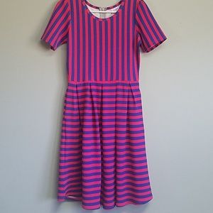 LulaRoe Amelia Pink & Blue dress
